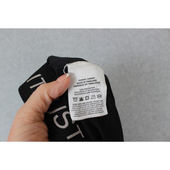 Nike Dri-Fit Shorts Fold-Over Waist Black Womens Size Small 4inch inseam unlined - Picture 5 of 5